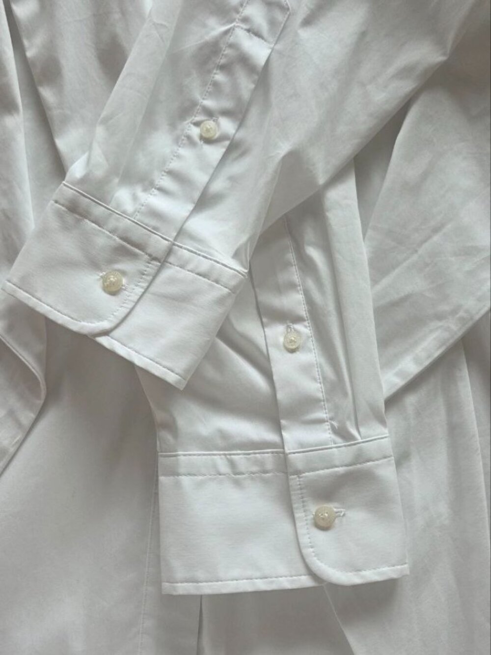 $185 Lauren Ralph Lauren Front Tie Cotton Midi Shirtdress White Size 18 - Picture 7 of 9